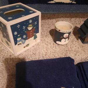 Snowman bathroom decor